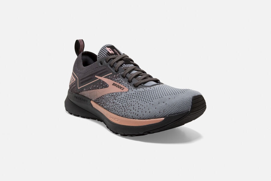 Brooks Israel Ricochet 3 Road Running Shoes Womens - Dark Grey/Pink - KSX-064195